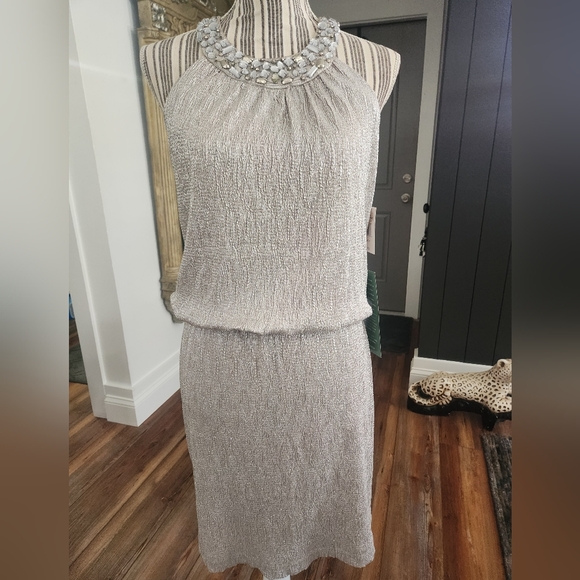 Jackie Jon Dresses & Skirts - Jackie Jon Metallic Embellished Dress